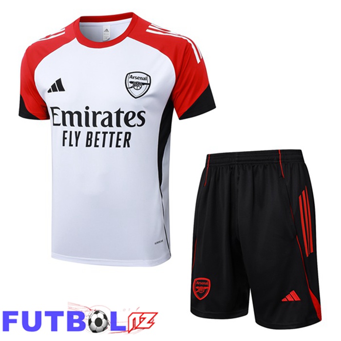 Camiseta Entrenamiento Arsenal + Cortos Blanco 2025/2026