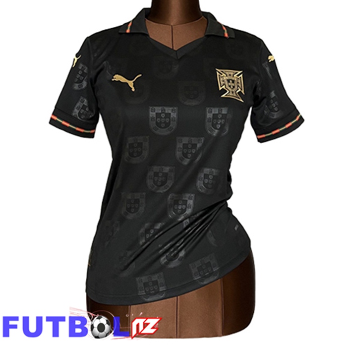 Camisetas De Futbol Portugal Mujer Edición Especial Negro 2025/2026