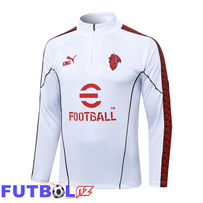 Sudadera De Entrenamiento AC Milan Blanco 2025/2026