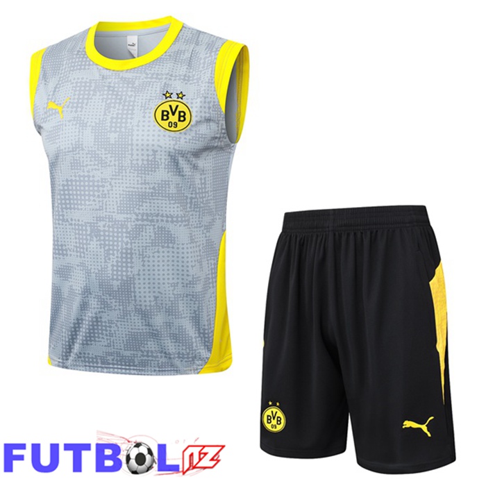 Chalecos De Futbol Dortmund BVB + Cortos Gris 2025/2026