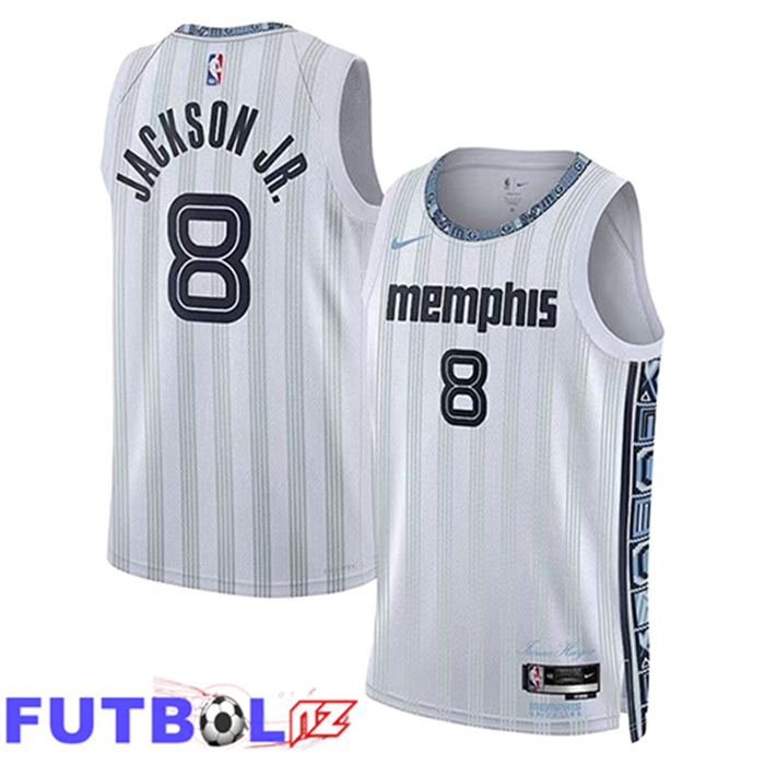 Camiseta Memphis Grizzlies (JACKSON JR. #8) 2025/26 Blanco