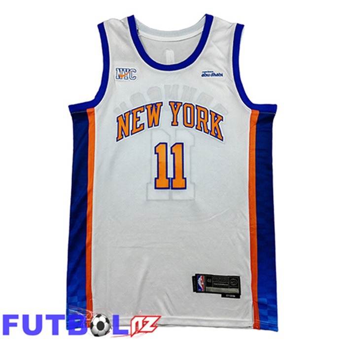 Camiseta New York Knicks (BRUNSON #11) 2025/26 Blanco/Azul/Naranja