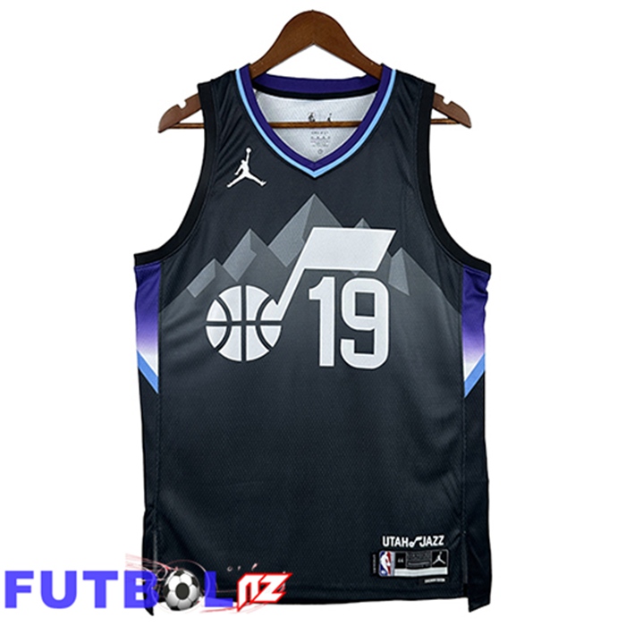 Camiseta Utah Jazz (BAILEY #19) 2025/26 Negro/Gris/Púrpura