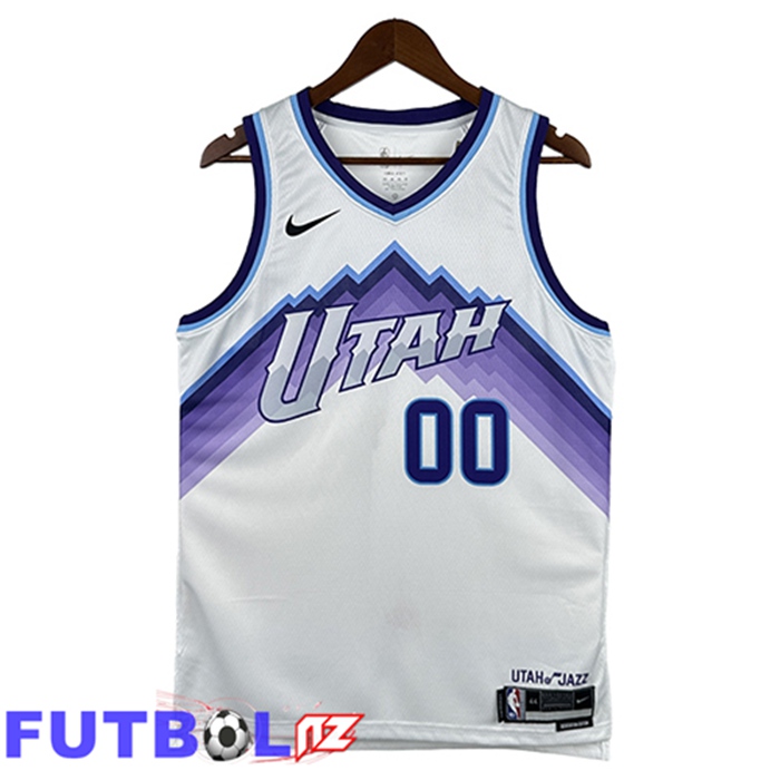 Camiseta Utah Jazz (MARKKANEN #00) 2025/26 Blanco/Púrpura