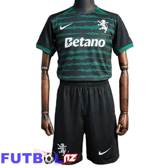 Camisetas De Futbol Sporting SCP Ninos Christmas Edition Verde/Negro 2025/2026