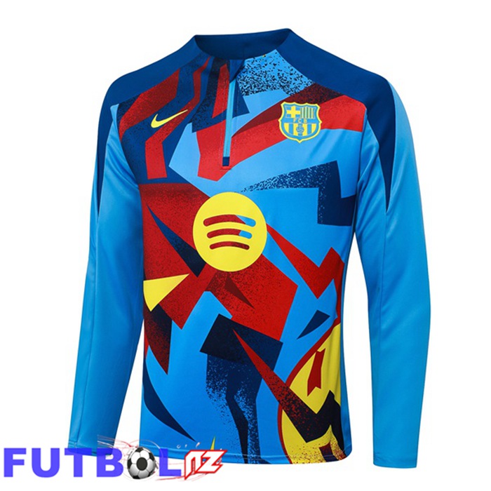 Sudadera De Entrenamiento FC Barcelona Azul Rojo 2025/2026