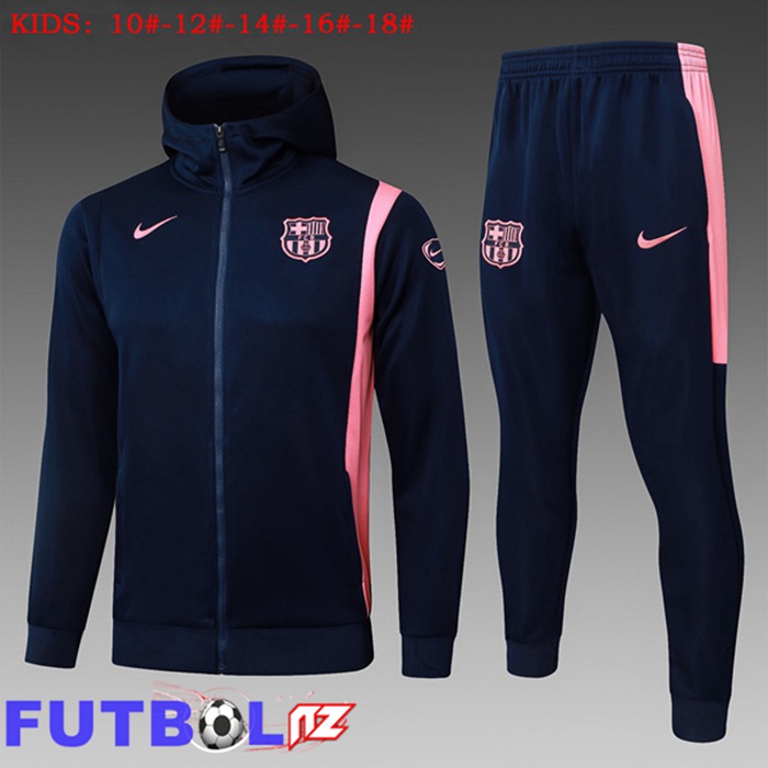 Chaqueta Con Capucha Chandal Futbol FC Barcelona Ninos Azul Real 2025/2026