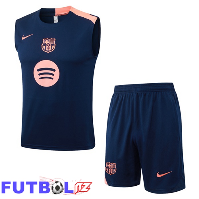 Chalecos De Futbol FC Barcelona + Cortos Azul Real 2025/2026