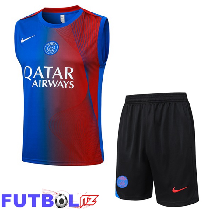 Chalecos De Futbol Paris PSG + Cortos Azul Rojo 2025/2026