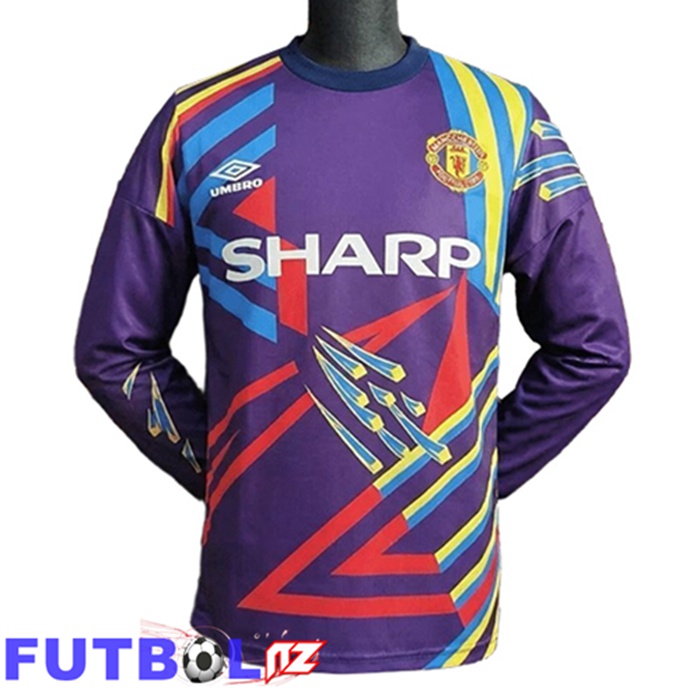 Camisetas De Futbol Manchester United Retro Portero Púrpura 1992/1993