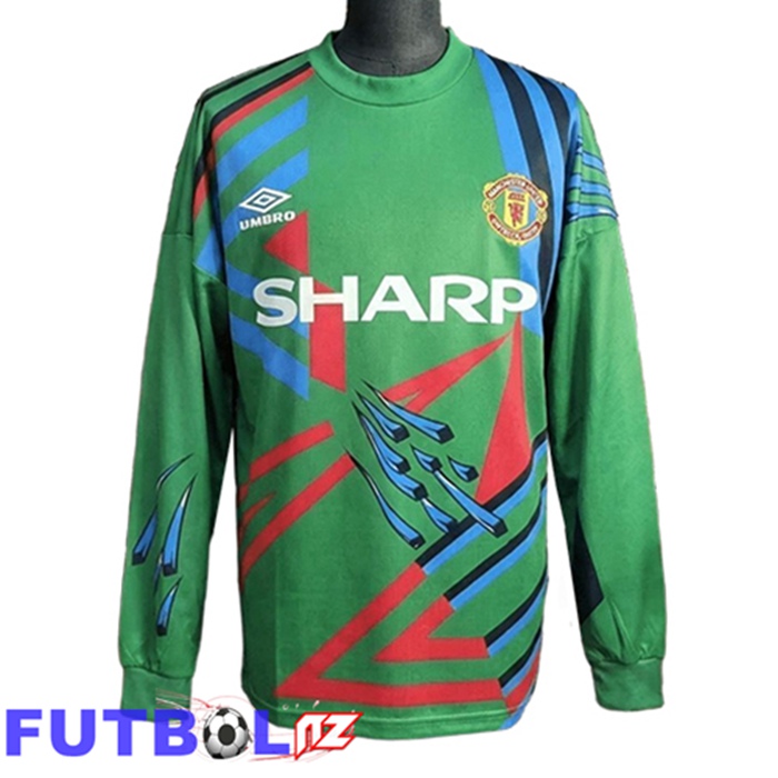 Camisetas De Futbol Manchester United Retro Portero Verde 1992/1993