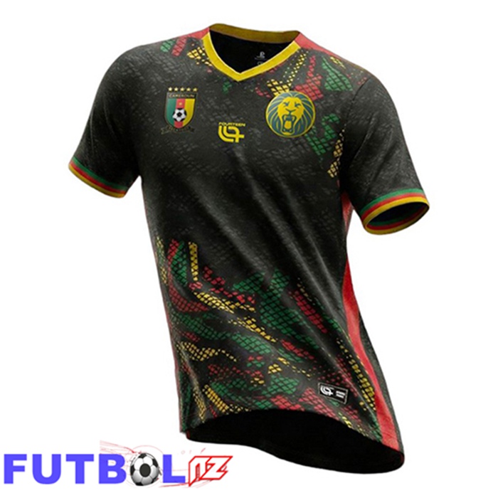 Camisetas De Futbol Camerún Afcon Edición Especial Negro 2025 Camisetas De Futbol Camerún Afcon Edición Especial Negro 2025