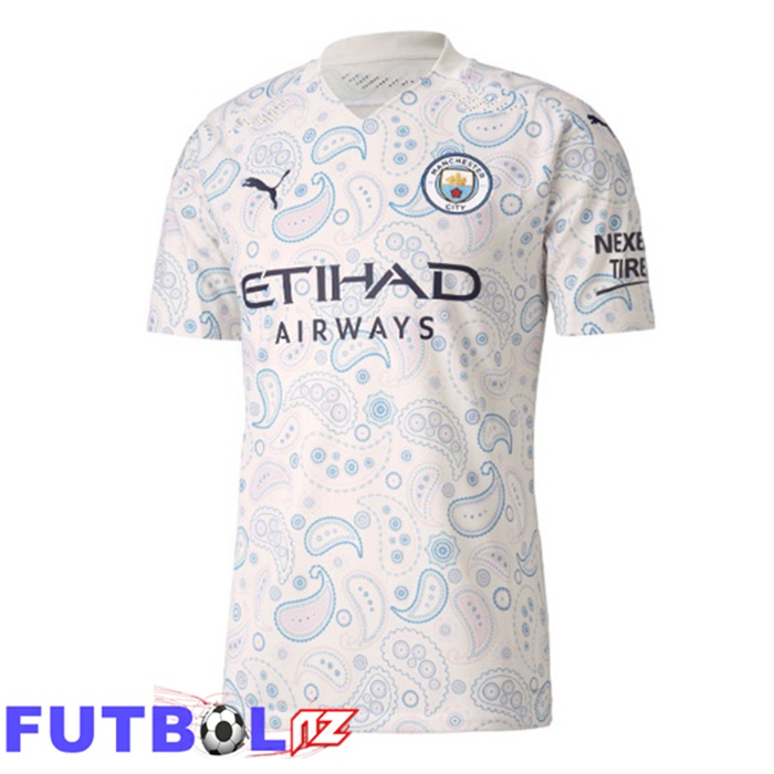 Camisetas De Futbol Manchester City Retro Tercera Blanco 2020-2021