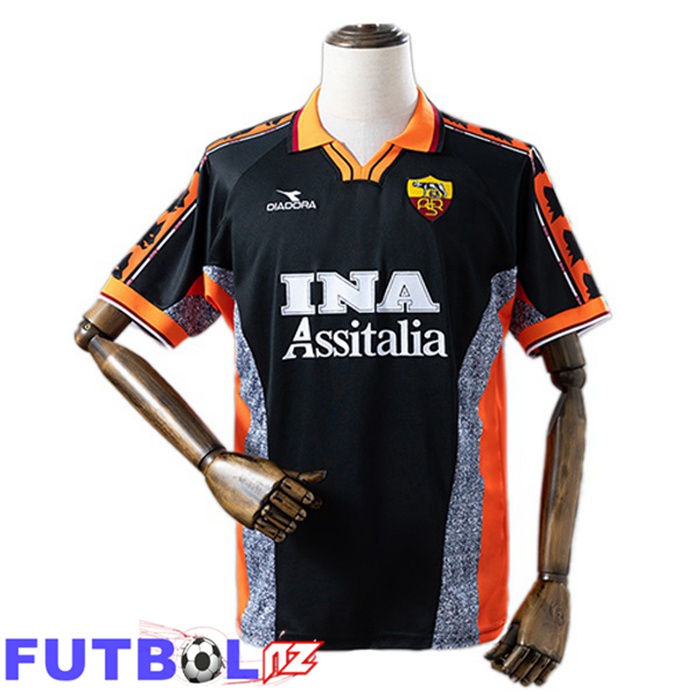 Camisetas De Futbol AS Roma Retro Tercera Negro 1998-1999