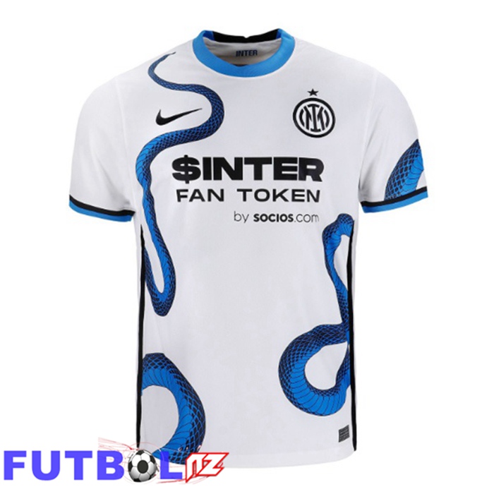 Camisetas De Futbol Inter Milan Retro Segunda Blanco 2021-2022