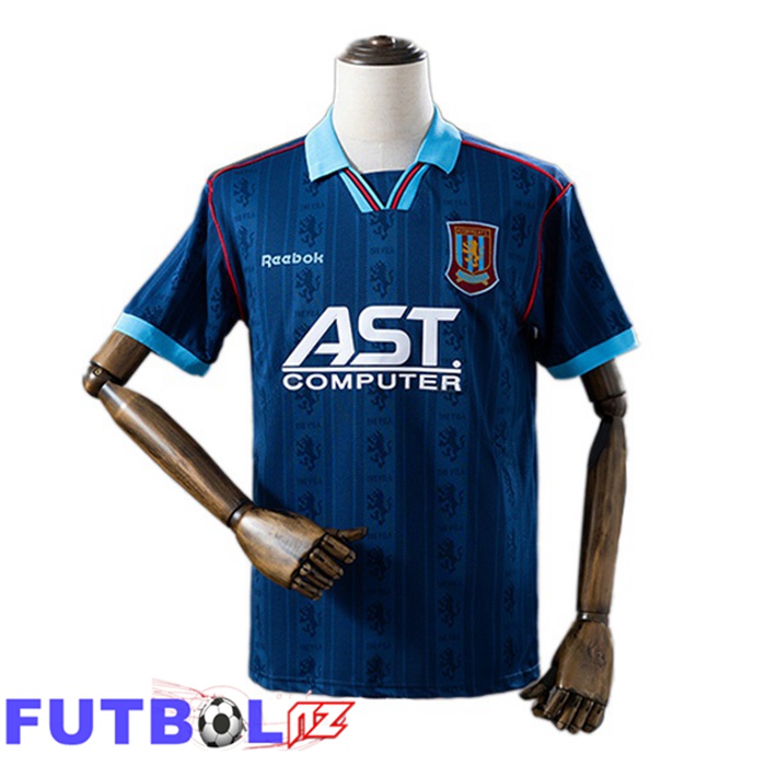 Camisetas De Futbol Aston Villa Retro Segunda Azul 1995-1996