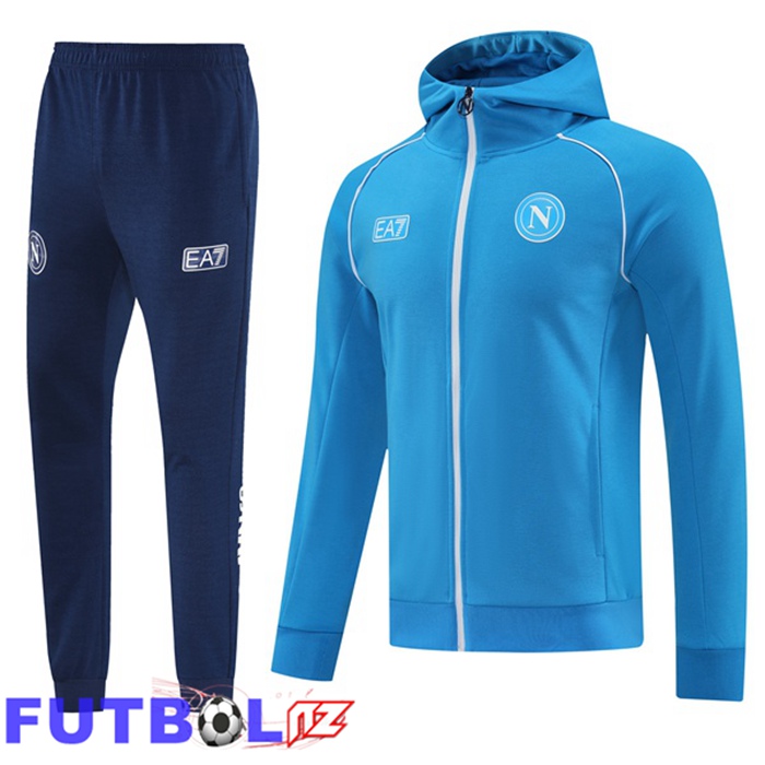 Chandal Futbol - Sudadera Con Capucha SSC Napoli Azul 2025/2026