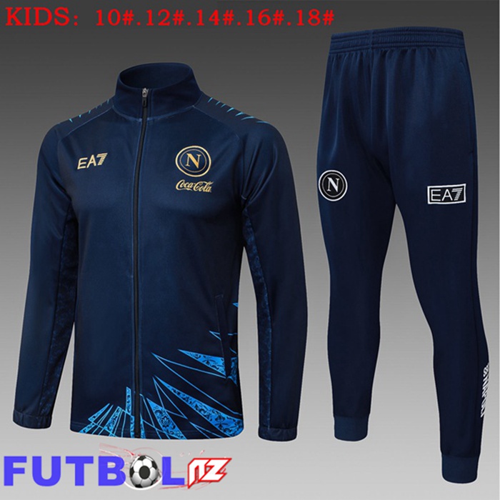 Chandal Equipos De Futbol - Chaqueta SSC Napoli Ninos Azul Real 2025/2026