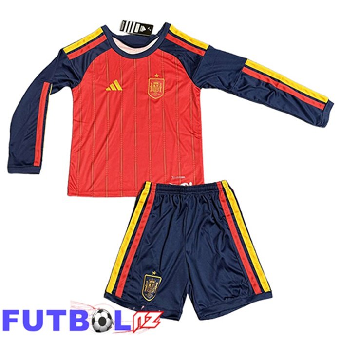 Camisetas De Futbol España Ninos Primera Manga Larga 2026/2027