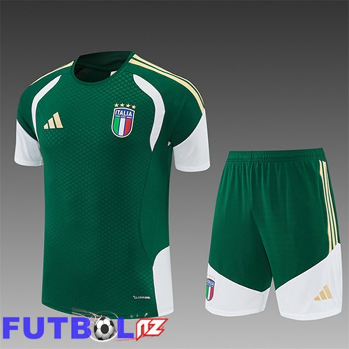 Training T-Shirt Italia Ninos Verde/Blanco/Amarillo 2025/2026