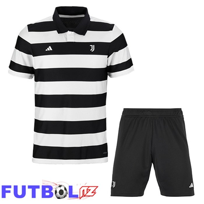 Camisetas De Futbol Juventus Ninos Cuarta Negro Blanco 2025/2026