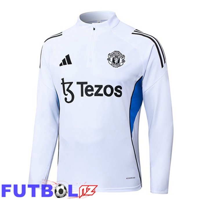Sudadera De Entrenamiento Manchester United Blanco 2026/2027