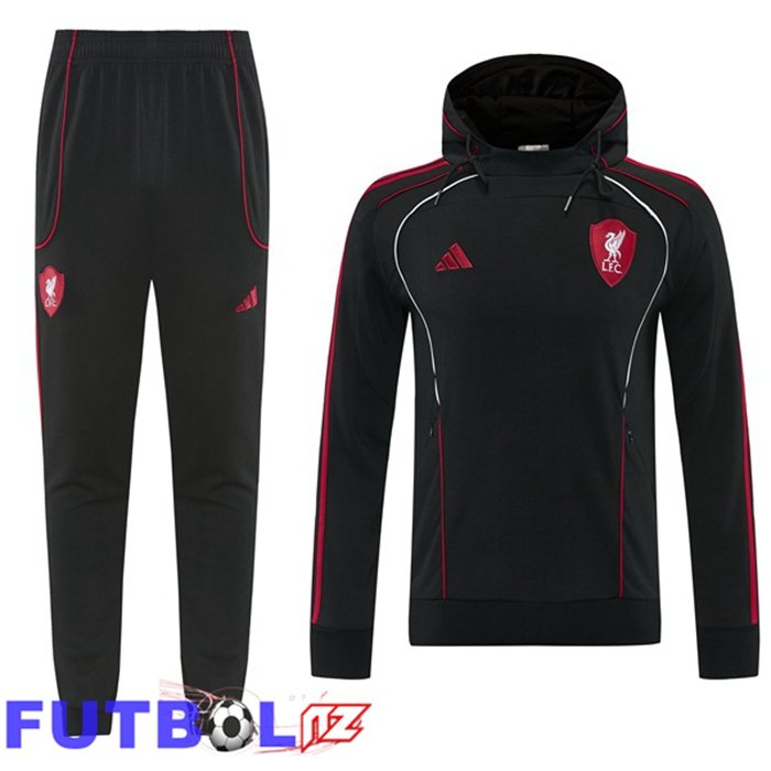 Chandal Futbol - Sudadera Con Capucha FC Liverpool Negro 2026/2027