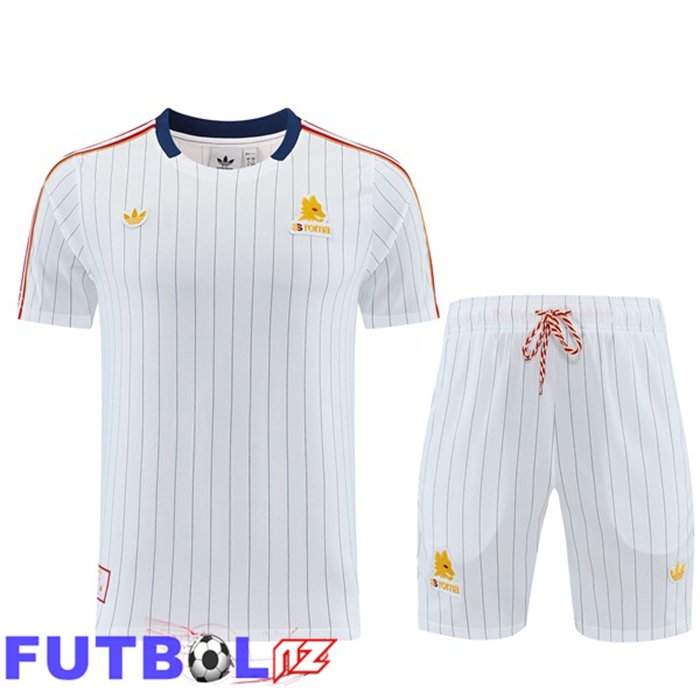 Camiseta Entrenamiento AS Roma + Cortos Blanco 2026/2027