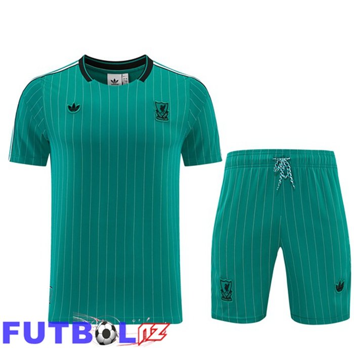 Camiseta Entrenamiento FC Liverpool + Cortos Verde 2026/2027