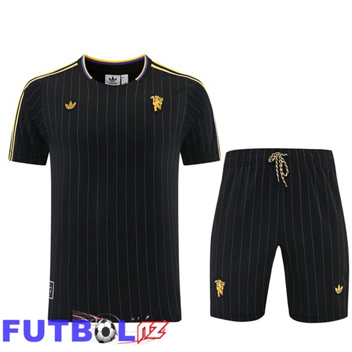 Camiseta Entrenamiento Manchester United + Cortos Negro 2026/2027