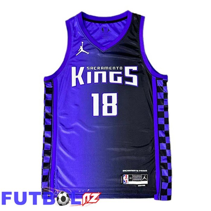 Camiseta NBA Sacramento Kings (Russell Westbrook 18) Púrpura Negro 2023/2024