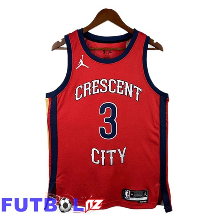 Camiseta NBA New Orleans Pelicans (Jordan Poole 3) Edición Especial Rojo