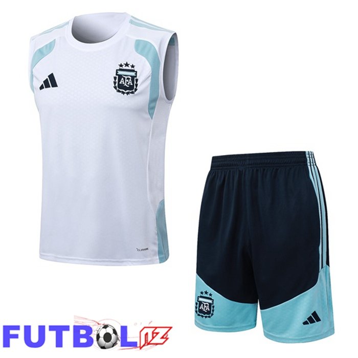 Chalecos De Futbol Argentina + Cortos Blanco 2026/2027