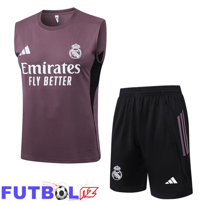 Chalecos De Futbol Real Madrid + Cortos Púrpura 2026/2027