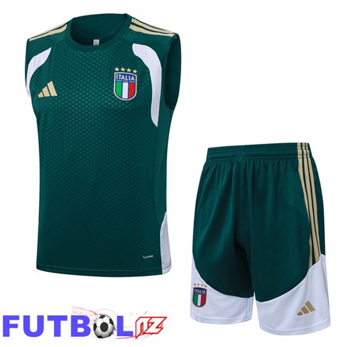 Chalecos De Futbol Italia + Cortos Verde 2026/2027
