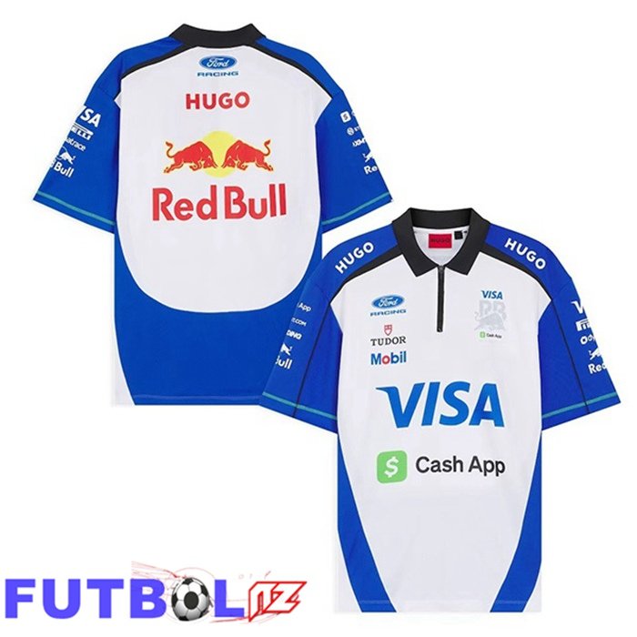 Polo F1 Team Racing Bulls Blanco Azul 2025/2026