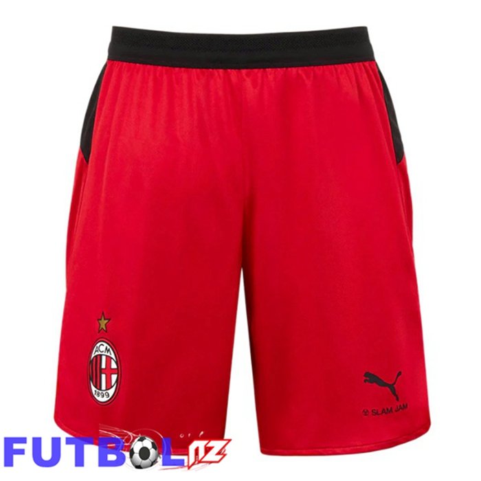Cortos de Futbol AC Milan Primera Rojo 2025/2026
