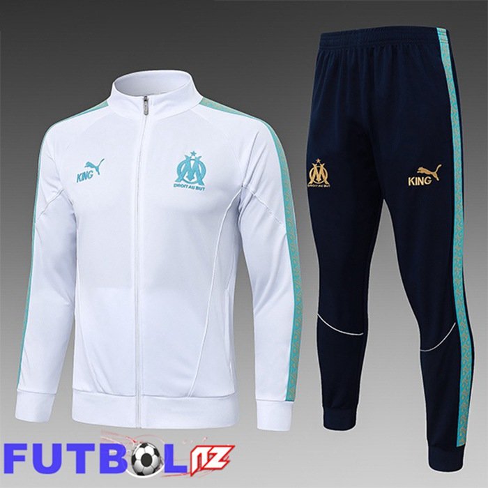 Chandal Equipos De Futbol - Chaqueta Marsella OM Ninos Blanco 2026/2027