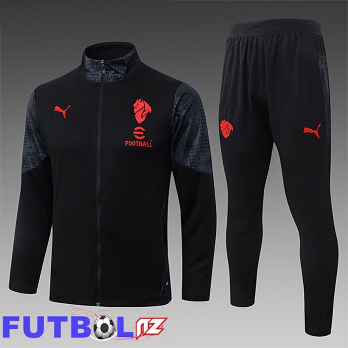 Chandal Equipos De Futbol - Chaqueta AC Milan Ninos Negro 2026/2027