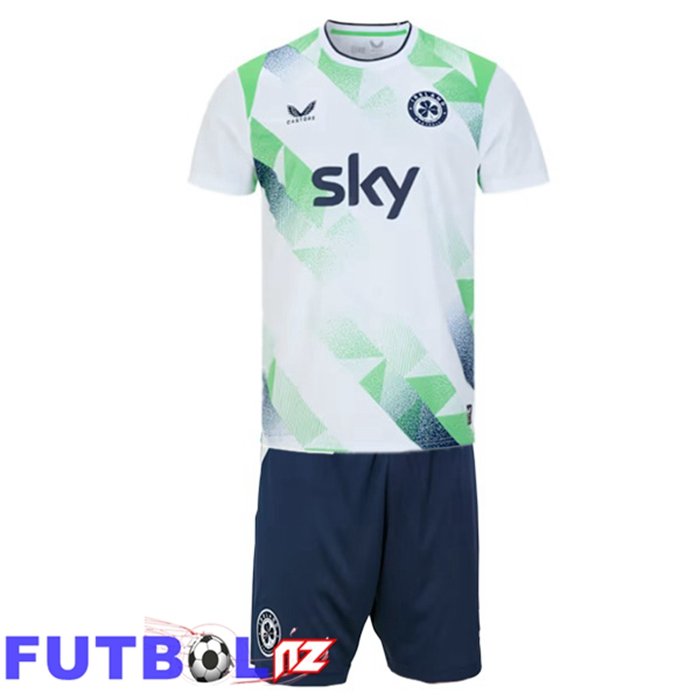 Camisetas De Futbol Irlanda Ninos Segunda Blanco 2026/2027 Camisetas De Futbol Irlanda Ninos Segunda Blanco 2026/2027