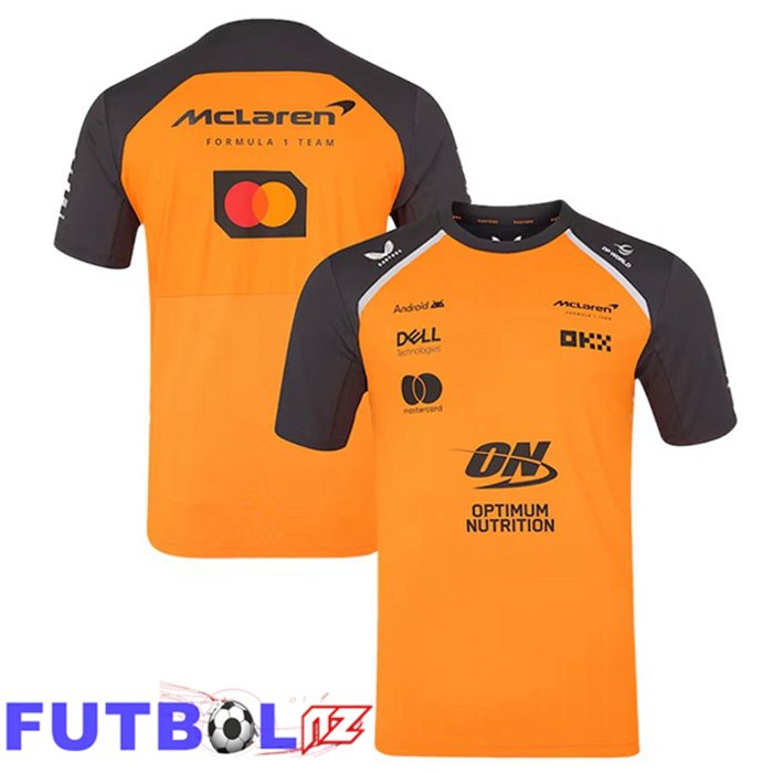 T-Shirt F1 Team McLaren Naranja Azul Real 2025/2026