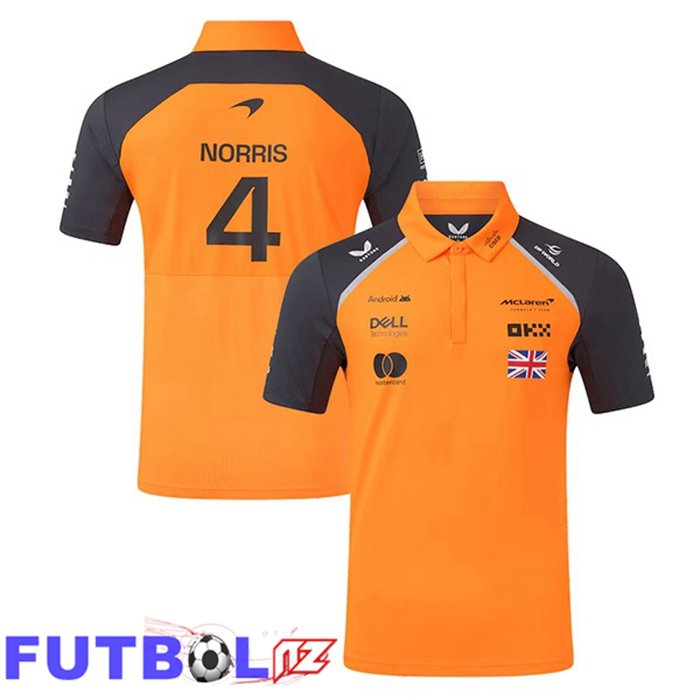 Polo F1 Team McLaren (NORRIS 4) Naranja Azul Real 2025/2026