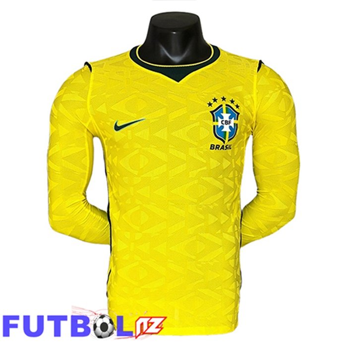 Camisetas De Futbol Brasil Manga Larga Portero Copa Del Mundo 2026