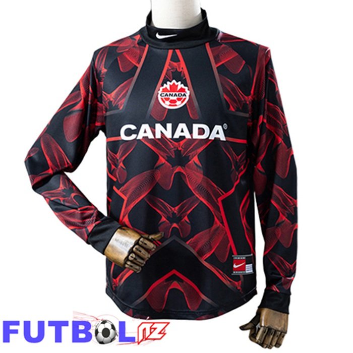 Camisetas De Futbol Canada Manga Larga Portero Negro/Rojo 2026/2027 Camisetas De Futbol Canada Manga Larga Portero Negro/Rojo 2026/2027