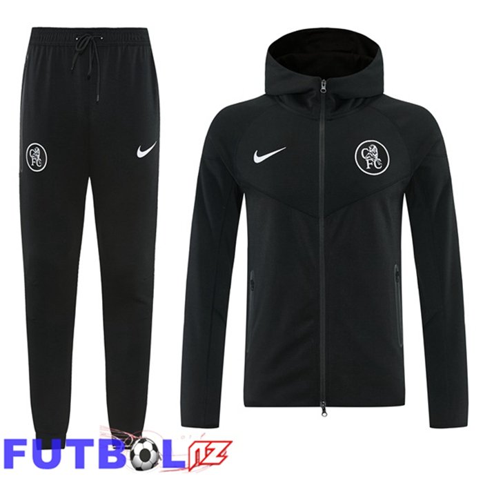 Chandal Futbol - Sudadera Con Capucha FC Chelsea Negro 2026/2027