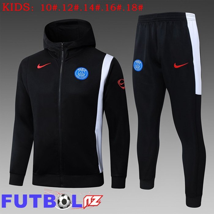 Chaqueta Con Capucha Chandal Futbol Paris PSG Ninos Negro 2026/2027