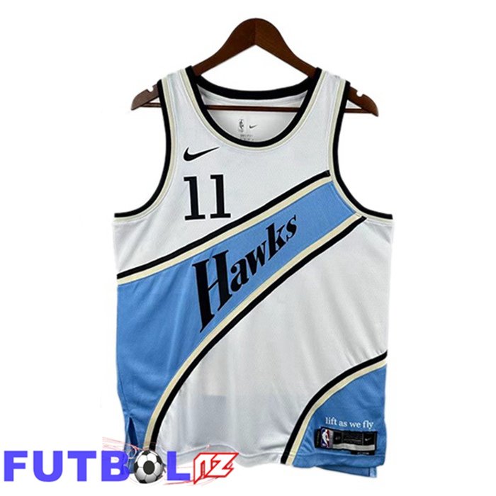 Camiseta NBA Atlanta Hawks (Trae Young 3) Azul Blanco 2024/2025