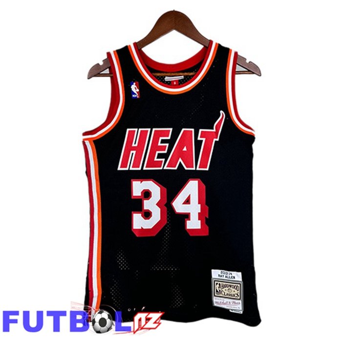 Camiseta NBA Miami Heat (Ray Allen 34) Retro Negro 2013-2014