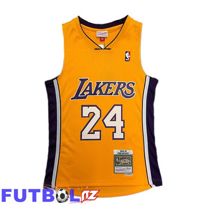 Camiseta NBA Los Angeles Lakers (Kobe Bryant 24) Retro Amarillo 2008-2009
