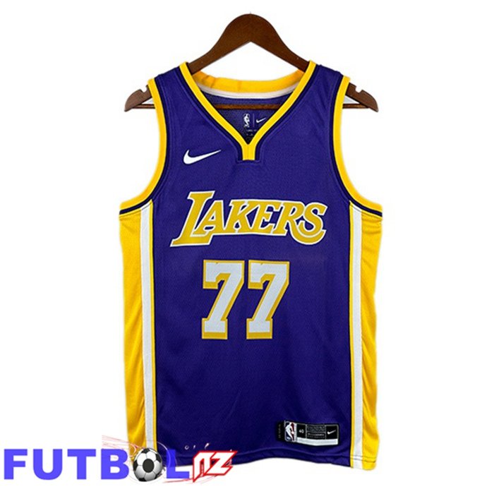 Camiseta NBA Los Angeles Lakers (Luka Dončić 77) Edición Especial Púrpura